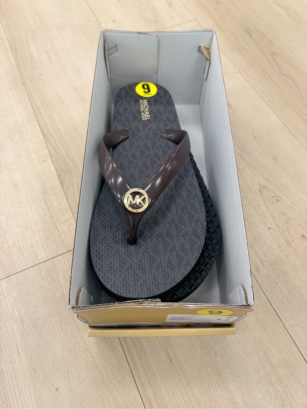 Michael Kors Brown Logo Men’s Flip-Flop Sandal